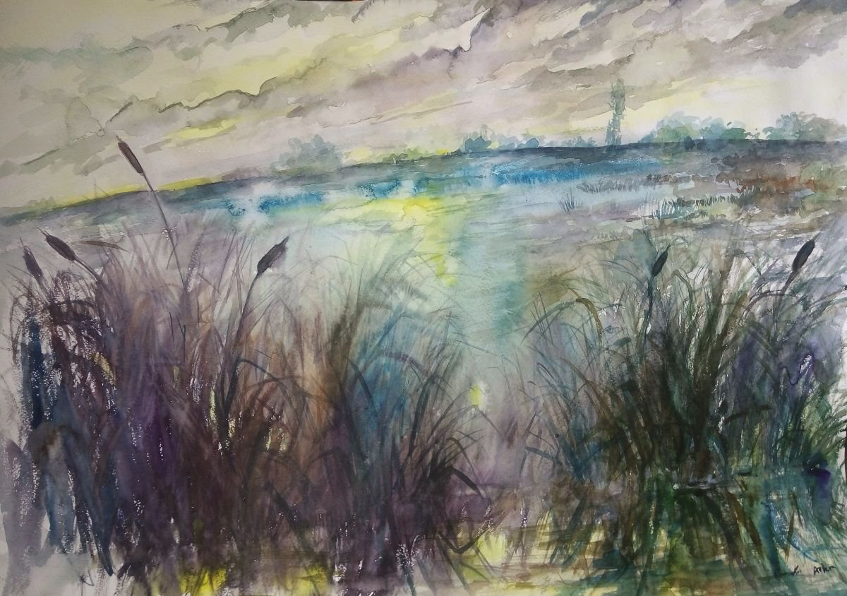 Watercolor landscape by Artem Grunyka by Artem Grunyka
