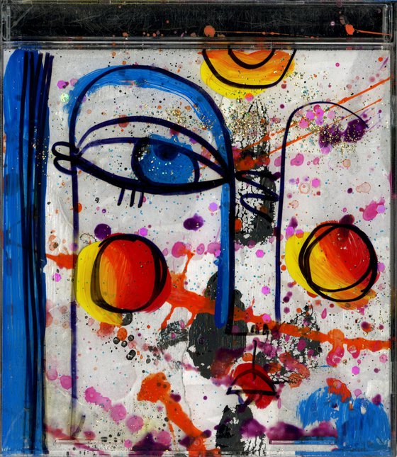 Mixed Media Funky Face 31