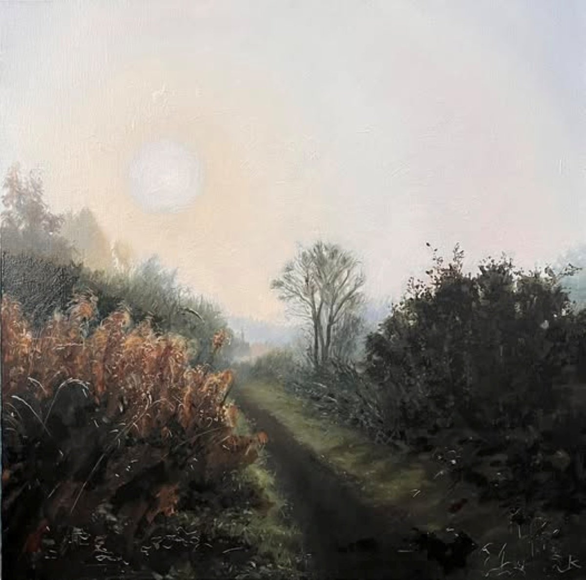 The Walk Home By Kerry Lisa Davies, 20 X 20, Artwork For Sale On Artfinder