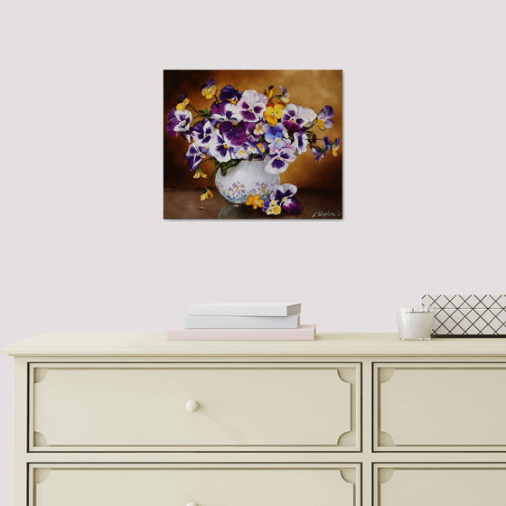 Pansies Painting Original