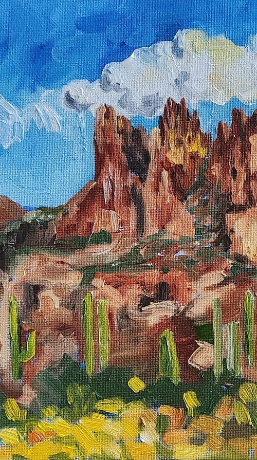 "Superstition Mountains" - Landscape by Katrina Case