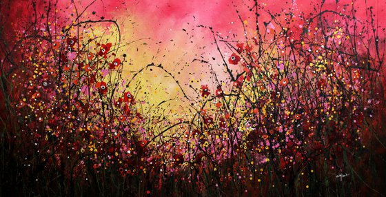 Between Me & You - Super sized original floral landscape