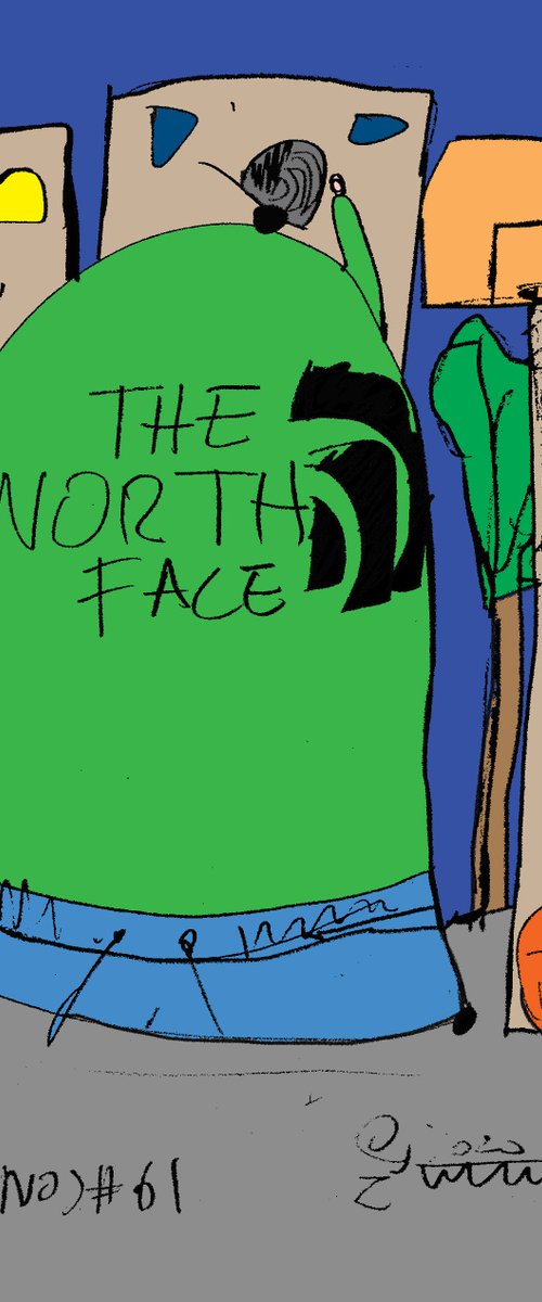 FAT#37 fat man in the north face t-shirt by Mattia Paoli