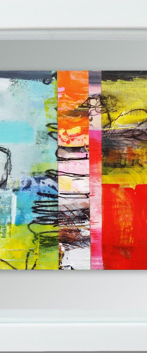 Framed ready to hang original abstract  - Feedback #10 by Carolynne Coulson