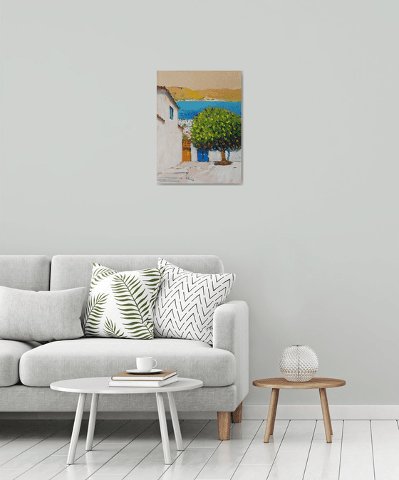 Lemon Tree on the Greek Island