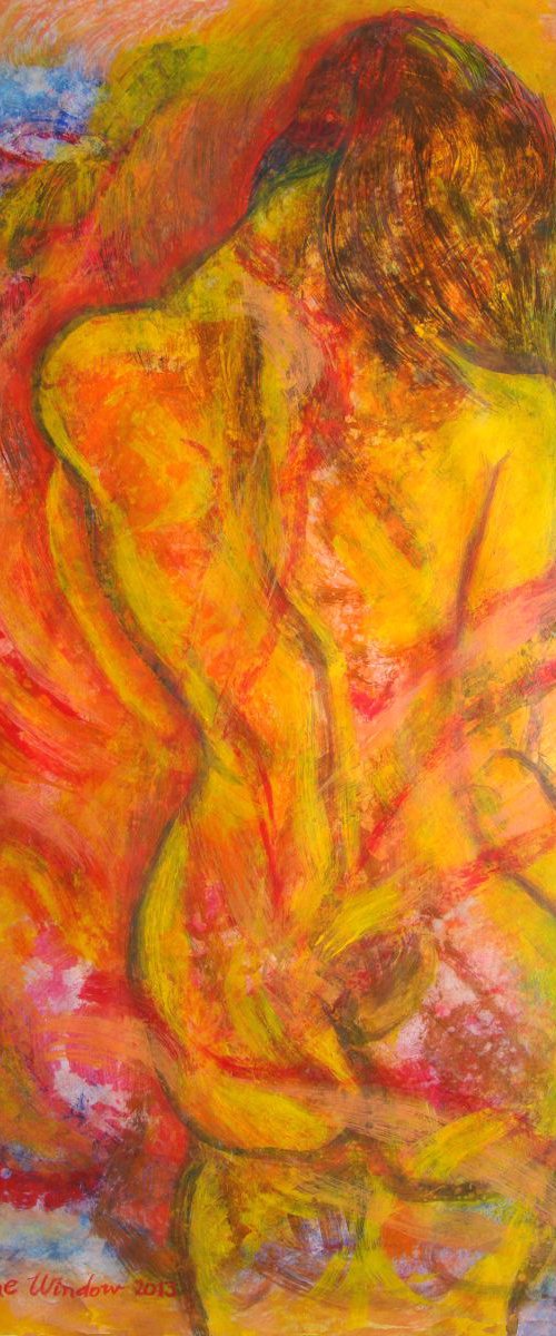 Gold Sun, Crimson Shade by Josephine Window