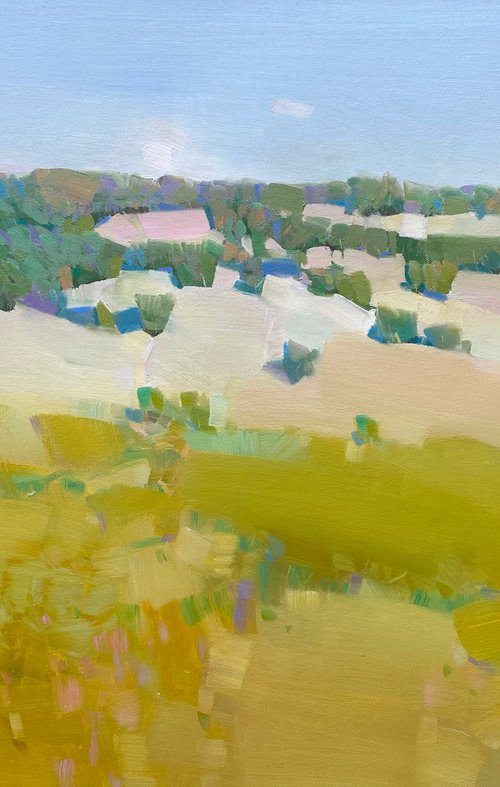 Valley, Original oil painting, Handmade artwork, One of a kind by Vahe Yeremyan