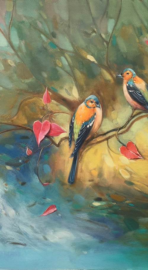 Parrots on the branch k039 by Kunlong Wang