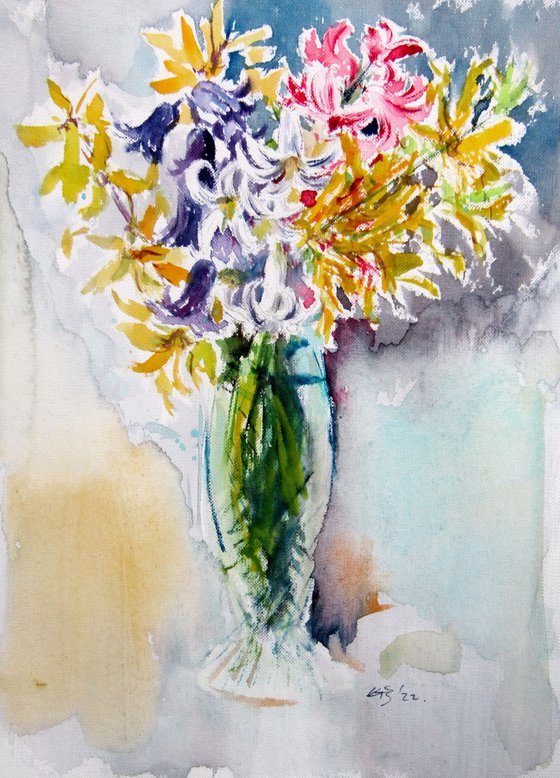 Still life with some spring flowers