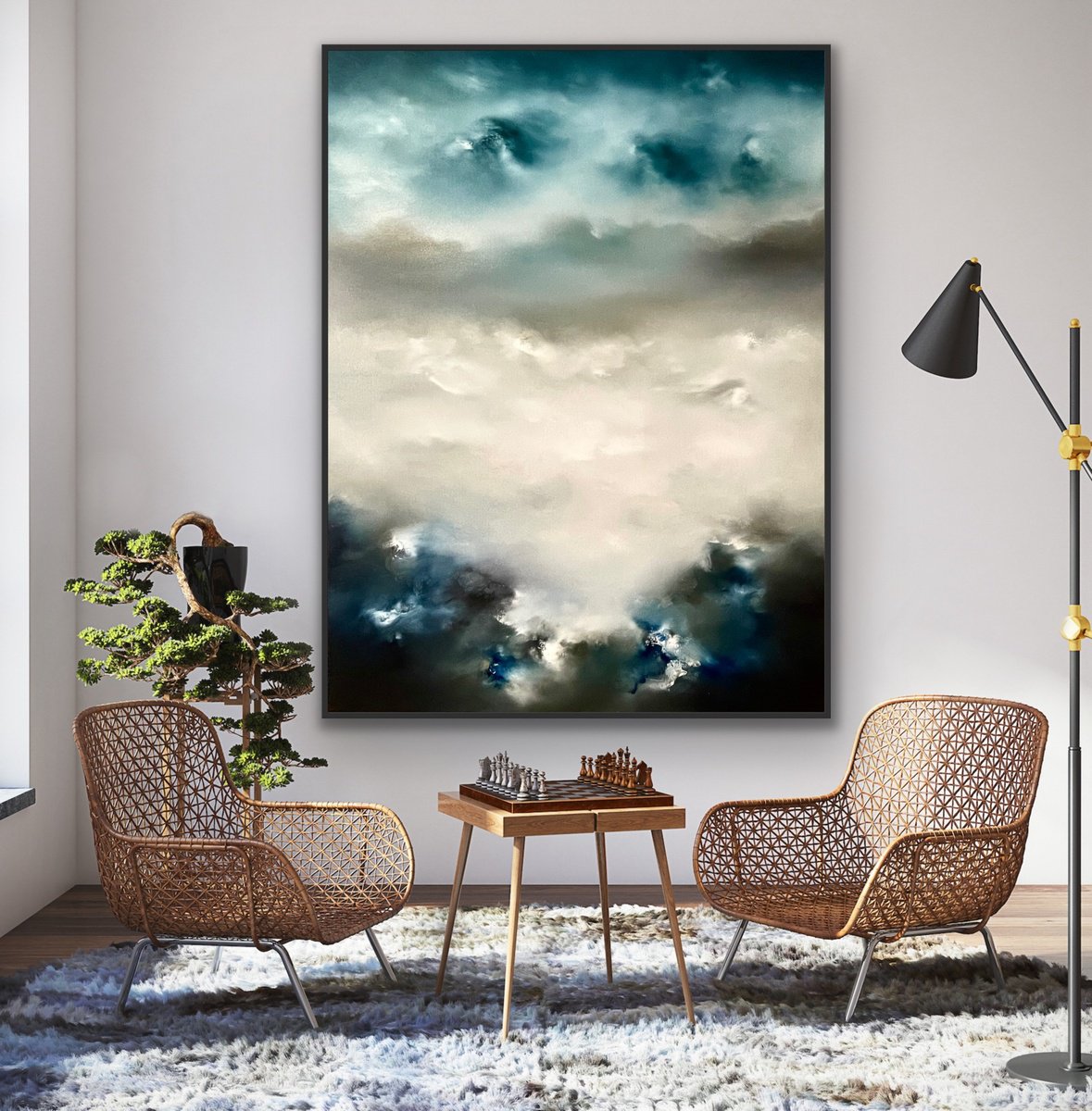 Abstract Oil Painting By Jonesy, 30 X 40, Vertigo, Original Artwork