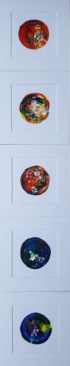 Mini abstract - (set of 5) by Maja Tulimowska - Chmielewska