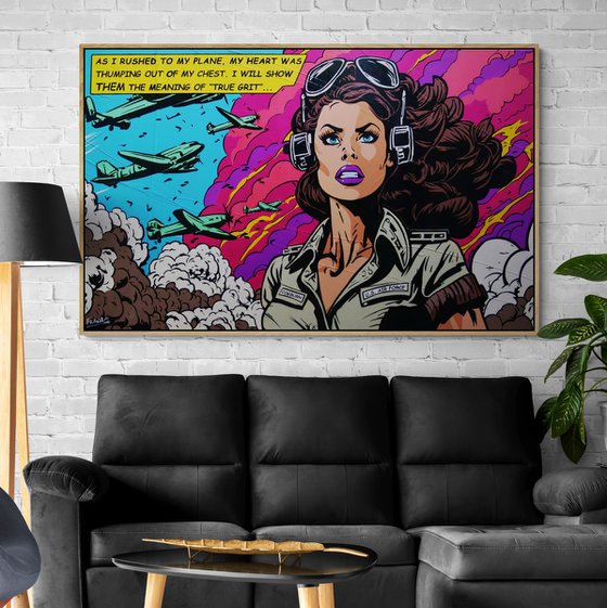 To The Plane 160cm x 100cm Textured Urban Pop Art