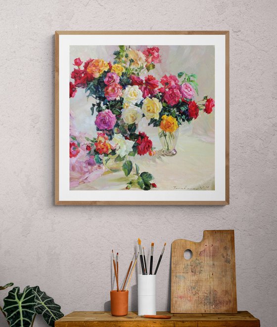 Still life with roses