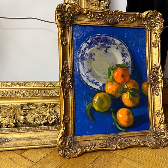 Framed Still life with tangerines