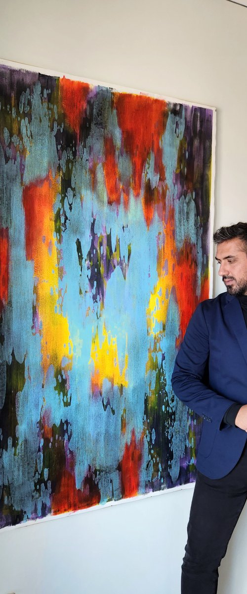 FLARE V - Contemporary Abstract Painting by Orvvet