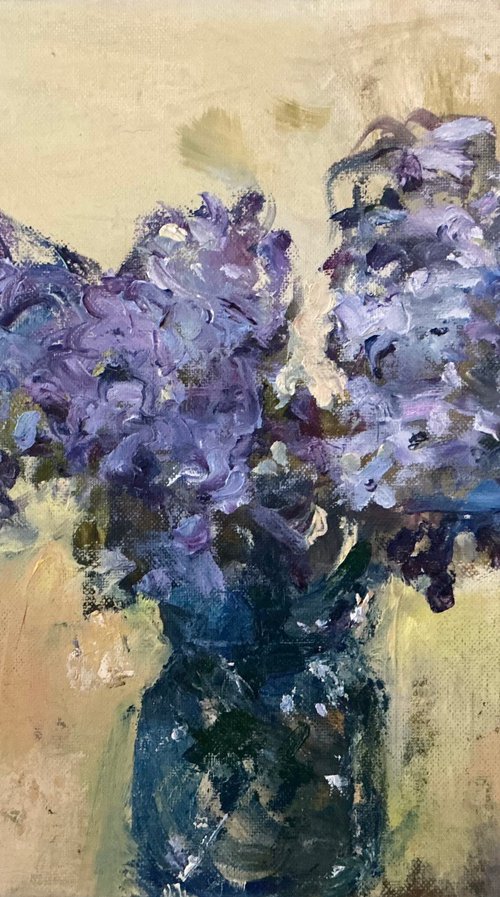 Blue Hyacinths by Sandra Haney
