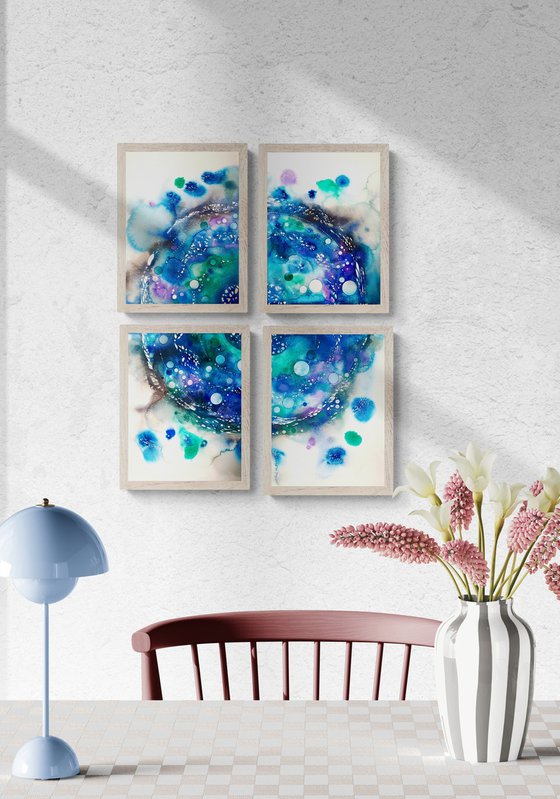 Nebula indaco scomposta