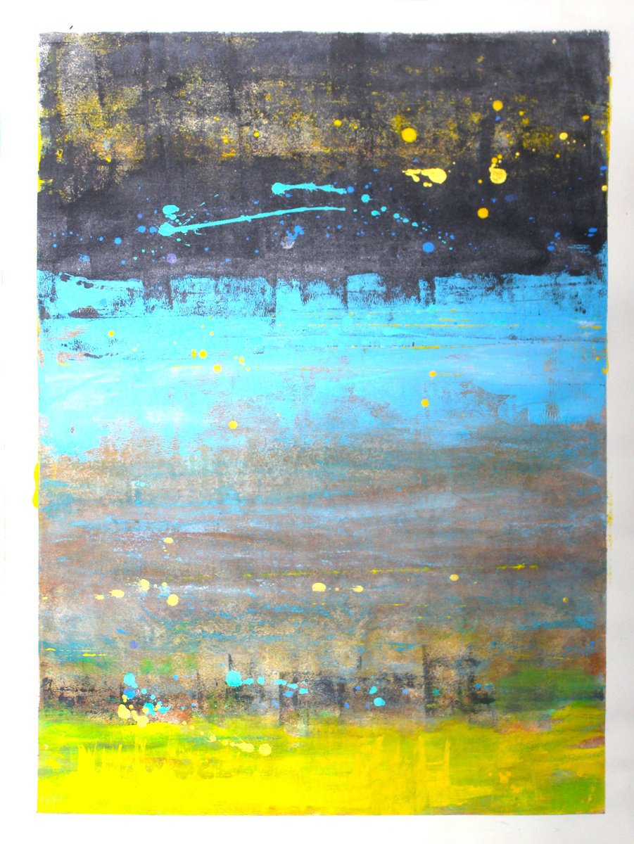 Abstract Acrylic Painting By Laura Spring, 18 X 24", On The Surface 7, Original Artwork