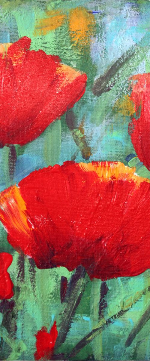 Poppy morning / Original Painting by Salana Art Gallery