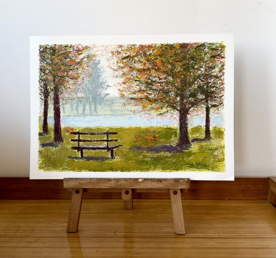 Park Bench in Autumn