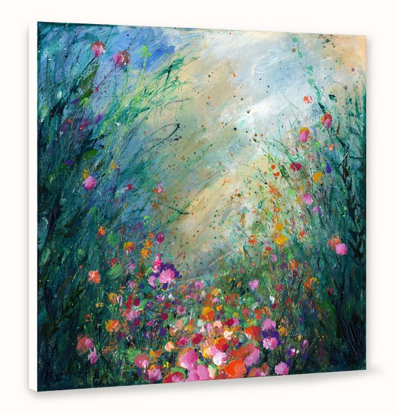 Here Comes The Rain - Floral Painting by Kathy Morton Stanion