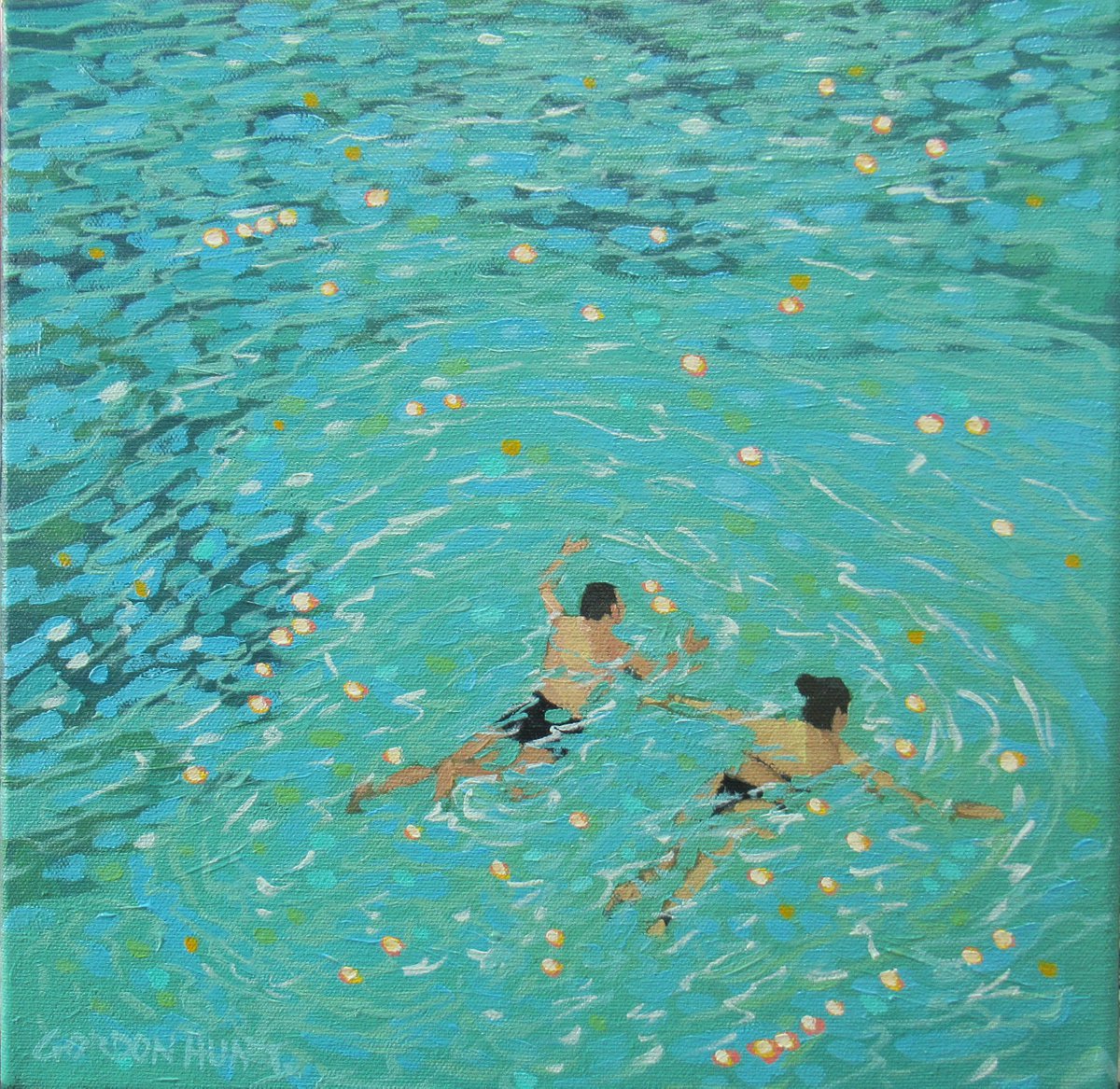 Swim Study Oil painting by Gordon Hunt | Artfinder