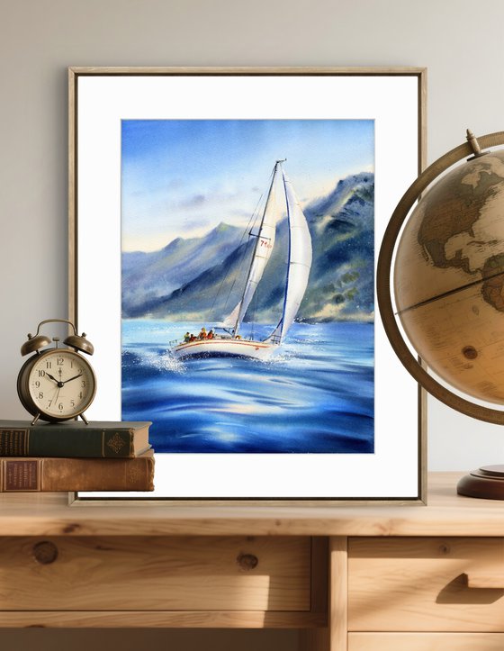 Yacht on the waves #4