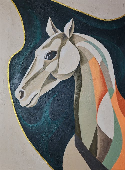 Abstract horse by Daria Shalik