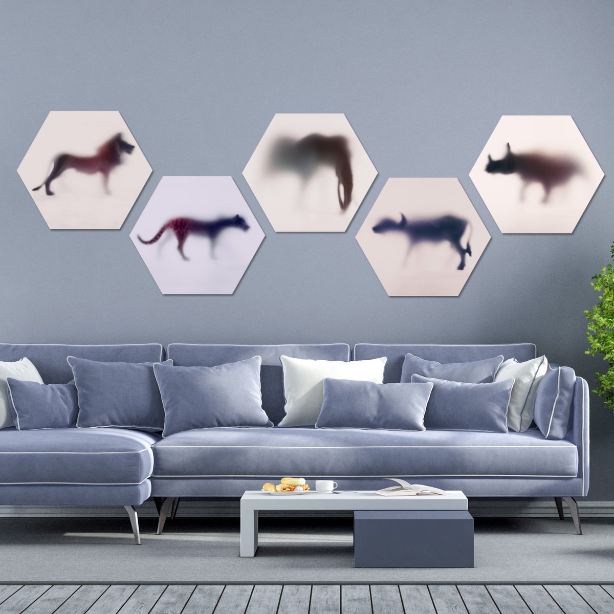 Abstract Animal Photograph By Sven Pfrommer, 69 X 16", Wild Lens - Big Five, Original Artwork