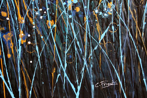 Notturno Regale #10  - Extra Large original abstract floral landscape