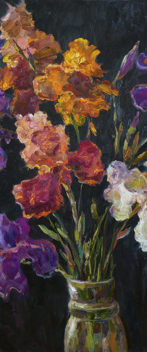 Stylish Irises by Nikolay Dmitriev