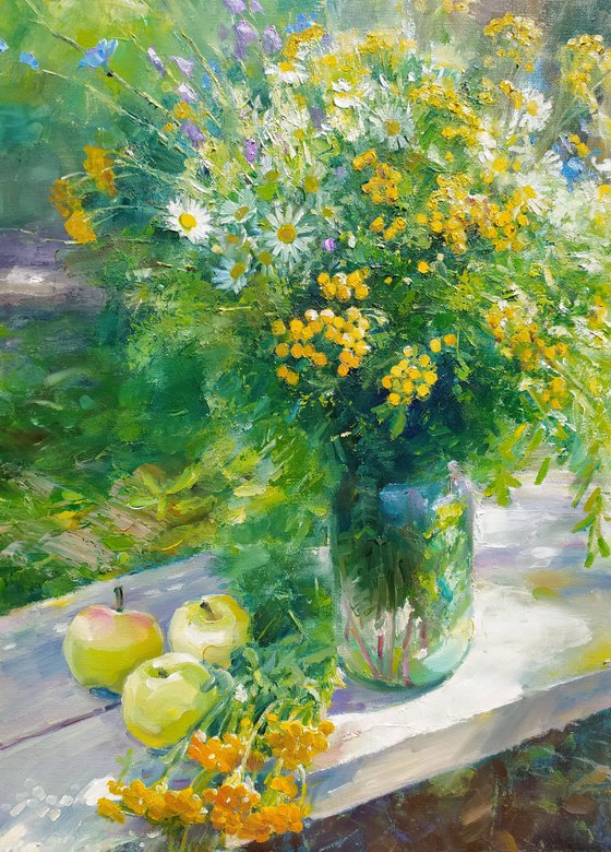 Wildflowers with apples