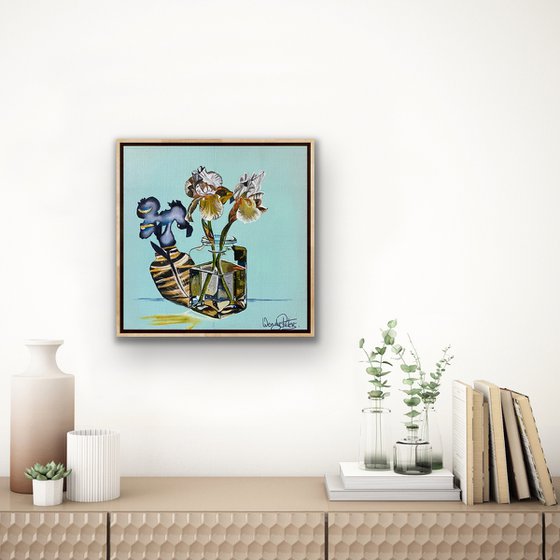 Irises in Glass