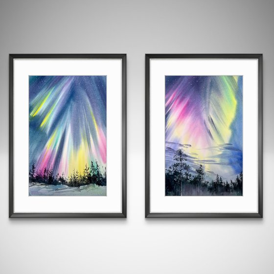 Silent Aurora (Diptych)
