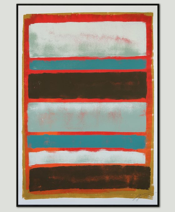 Red Stacked -  Art on paper - A2 - 42cmx59,4cm - Ronald Hunter 12A