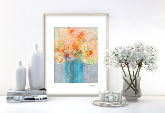 Flowers In Vase 15 - Floral Painting by Kathy Morton Stanion