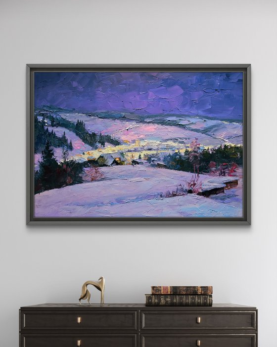 Winter Evening in the Mountains