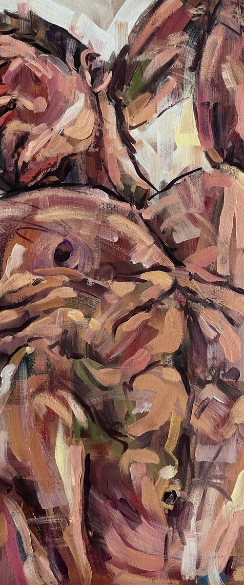 Naked man painting by Emmanouil Nanouris