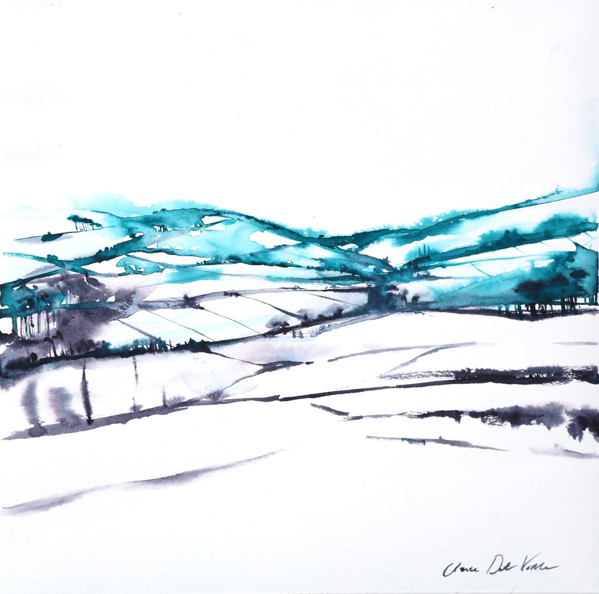 Landscape painting Winter Days by Aimee Del Valle