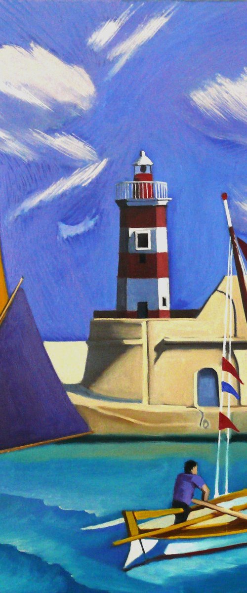Harbour Scene In Puglia by Paul Rossi