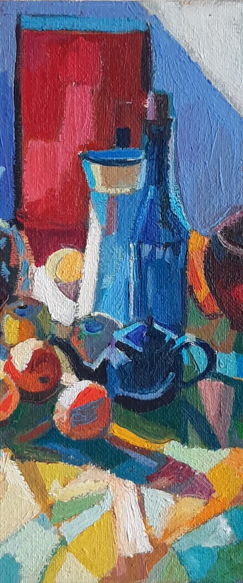 Still life with fruit 11x16 cm by Maja Đokić Mihajlović