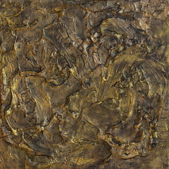 Golden Lava - Abstract Painting