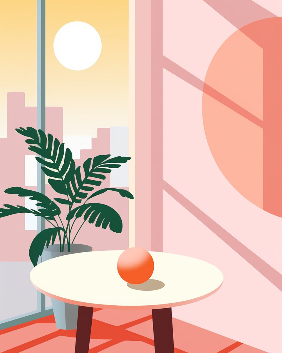 Illustrative Cityscapes Giclee Print By Kosta Morr, 16 X 20", Design Ii, Original Artwork