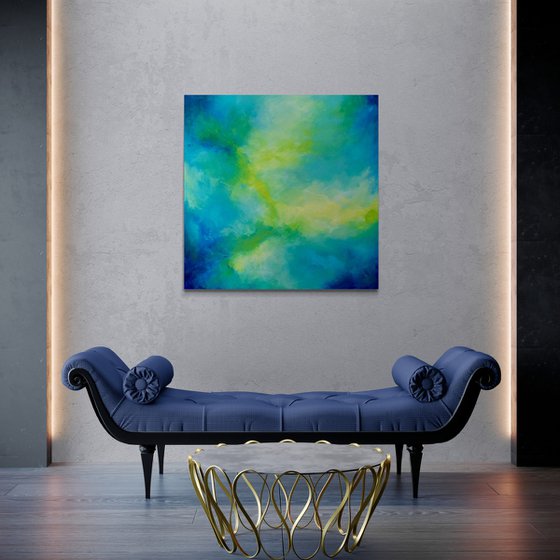 This is planet earth..extra large abstract painting