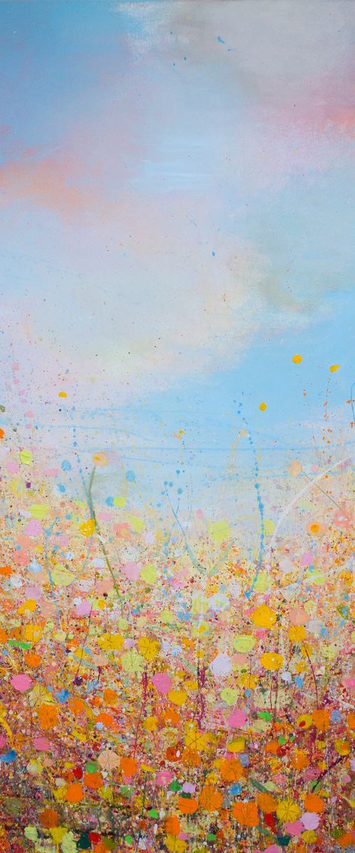 Winter Pink Fields by Sandy Dooley
