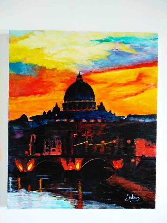 Sunset on Roma - cityscape -