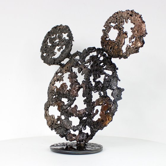 Mickey pop art - Metal sculpture Mickey head steel bronze