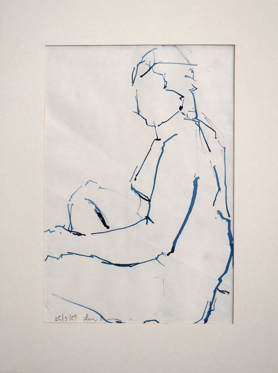 Study of a female Nude - Life Drawing No 603
