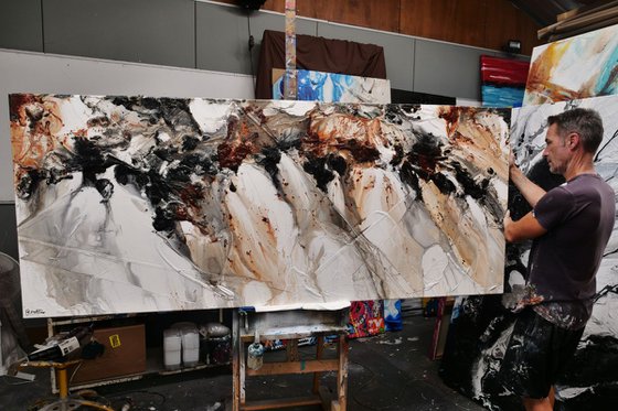 Oxide Noir 240cm x 100cm Textured Abstract Art