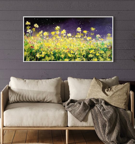 Midnight Garden Dandelions & Daisies